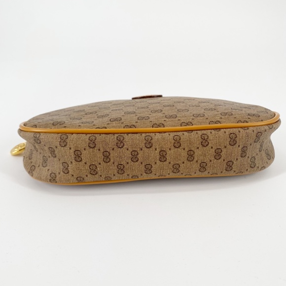 Gucci Vintage GG Monogram Tan Cosmetic Travel Toiletry Pouch Micro Clutch - Picture 7 of 10
